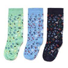 From stripy socks, to variegated yarn socks, lace socks, cabled socks and more; Floral Pattern Socks In Supima Cotton American Trench