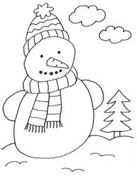 Kostenlose Malvorlage Advent Schneemann Zum Ausmalen