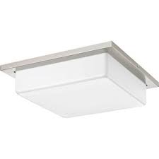 This contemporary brushed nickel track style ceiling light features a directional lamp head that offers you maximum flexibility. Progress Lighting Transit 17w 2 Light 120v Medium Led Ceiling Light In Brushed Nickel P3417 0930k9 Ferguson