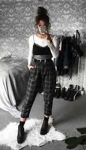 Black And White Checkered Pants Outfit 29 Cool Ways To Wear Plaid Pants Fashion Edgy Outfits Fashion Inspo Outfits