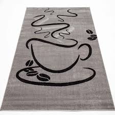 Um ihnen als kunde die wahl des richtigen produkts wenigstens ein wohnung klein wenig leichter zu machen, hat unser. Kuchenteppich Grau Trendiger Kaffee Teppich Cappuccino Muster Tasse Kurzflor Vimoda Homestyle