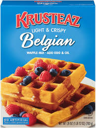 How to make waffles with pancake mix. Amazon Com Krusteaz Light Crispy Belgian Waffle Mix No Artificial Flavors Colors Or Preservatives 28 Oz Pack Of 4 Pancake And Waffle Mixes Grocery Gourmet Food