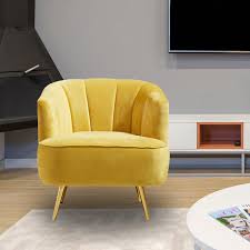 Your options choose from dozens of stock, custom and performance fabrics, and design it as a sofa, sectional or chair. Modern Velvet Barrel Chair Accent Armchair With Golden Legs For Living Room Bedroom Home Office Overstock 33761748