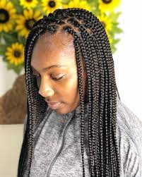 Box Braids Will Forever Be My Favorite Protective Style So Sleek And Versatile Boxbraids Medium Box Braids Cute Box Braids Cute Box Braids Hairstyles