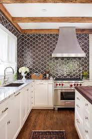 This art deco is fungal resistant, and that makes them last for a very we offer the best. Kitchen With Brown Moroccan Tiles Backsplash Transitional Kitchen