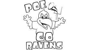 Free baltimore ravens logo, american football team in the north division afc, baltimore, maryland coloring and printable page. Ravens Poe S Coloring Corner Baltimore Ravens Baltimoreravens Com