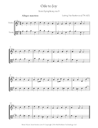 Our meet the composer graded piano solos are. Beethoven Ode To Joy Sheet Music For Violin Viola Duet 8notes Com