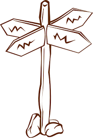 Crossroads Crossroad Sign Map Symbols Clip Art