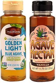 Madhava Organic Agave Nectar Vanilla And Blue Agave Golden Light Bundle Instant Discounts Avai Baked Dessert Recipes Organic Agave Nectar Baking Ingredients