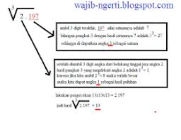 Menghitung Akar Pangkat 3 Tercepat Matematika