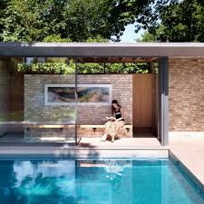1495 poolhouse plan with bathroom. Pool House Design And Architecture Dezeen