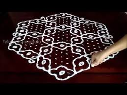 Sankranthi Simple Flowers Kolam Designs With 21 11 Middle Chukkala Muggulu With Dots Rangoli Desig Rangoli Designs With Dots Rangoli With Dots Kolam Designs