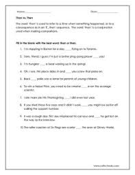 Than Vs Then Worksheet Worksheet Commonly Confused Words Worksheets Words