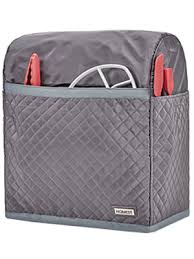 Kitchenaid stand mixer cover with accessory pocketsuite fees. Amazon Com Homest Stand Mixer Quilted Dust Cover With Pockets Compatible With Kitchenaid Bowl Lift 5 8 Quart Grey Patent Design Kitchen Dining