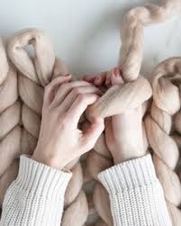 How to arm knit a medium ohhio throw using braid. Arm Knit Blanket Martha Stewart