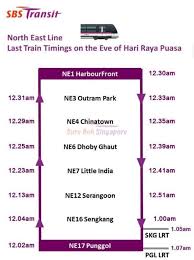 This line is coloured purple in the rail map. Sbs Extends Train And Bus Services For Eve Of Hari Raya Puasa