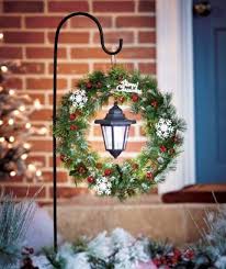 Outdoor solar garden sunflower lights for pathway, landscape, yard, lawn, weddings, special events decoration led solar garden décor lights. New Solar Stake Christmas Lantern Wreath Yard Decor Outside Christmas Decorations Christmas Lanterns Outdoor Christmas Diy