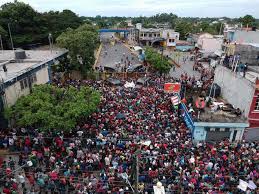 Image result for Migrant caravan halted on Mexico-Guatemala border, pressure to turn back mounts