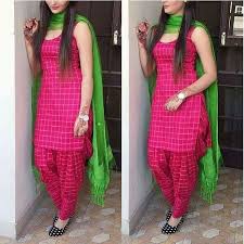 Black And Pink Punjabi Suit Combination Beautiful Rani Pink Color Cotton Patiala Suit For Women Patiala Dress Patiala Suit Designs Kurti Designs Party Wear