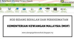 Senarai kod bidang pembekalan dan perkhidmatan. Abang Ngah Bisneshub Senarai Kod Bidang Kementerian Kewangan Bagi Kontraktor Pembekal