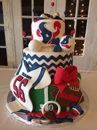 Pin By Susan H On Birthday Ideas Cakes Parties Decorations Texans Baby Shower Houston Texans Cake Texans Cake