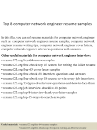 computer network engineer resume samples