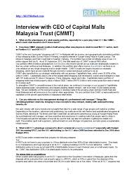 Real property gains tax is a tax on your gains or earnings you have made either as a private individual or as a private company after you transfer or in order to calculate the amount of rpgt in malaysia, larry will need to calculate the net selling price as the first step to figure out the amount of. Reit Manager Interview Report