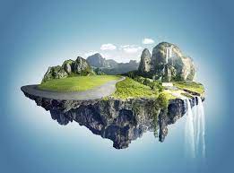 Magic Island With Floating Islands Water Fall And Field Amazing Fantasy Scener Affiliate Island Cool Pictures Of Nature Fantasy Island Fantasy Landscape