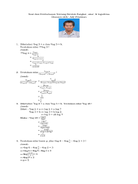 Jika 2log 3 = a, nyatakan 8log 3 dalam a. Soal Dan Pembahasan Pangkat Akar Dan Logaritma Pdf