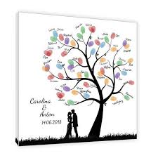 Der Wedding Tree Steht Fur Wachsende Bluhende Liebe Die Fingerabdrucke Der Hochzeitsgaste We Fingerabdruck Leinwand Fingerabdruck Baum Hochzeit Baum Hochzeit