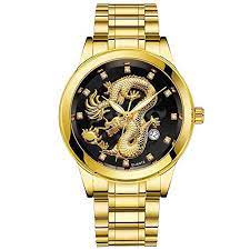 Ratings, based on 12 reviews. Buy Outsta Watch Waterproof Gold Dragon Sculpture Quartz Watch Luxury Steel Wristwatch Bracelet Watch Boys Gift Present Black Features Price Reviews Online In India Justdial