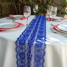 Wedding Decor Royal Blue Table Runner 12ft 20ft X8in Wide Lace Table Runner Table Ove Blue Wedding Centerpieces Blue Wedding Decorations Blue Themed Wedding