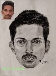 Self portrait in mirror of an autorickshaw Kerala,India(autorickshaw is  called tuk-tuk in some other countries)