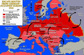 Belgium surrendered the next day and by june 14th the germans were in paris. Rescue And Escape From German Occupied Europe Map Europe Map Germany Teaching English