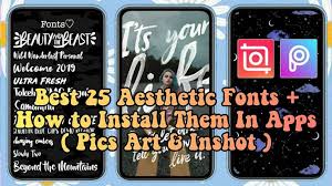 This font is great for channels looking to create an edgy aesthetic such as parkour or street style . Best 25 Aesthetic Fonts How To Install Them In Apps Picsart Inshot Youtube Aesthetic Fonts Fonts Cool Fonts