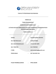 Selain itu , ia juga merupakan satu aktiviti bagi guru untuk menyihatkan badan. Directed Reading Assg 1latihan Dalam Perkhidmatan Ldp Membantu Meningkatkan Profesionalisme Guru