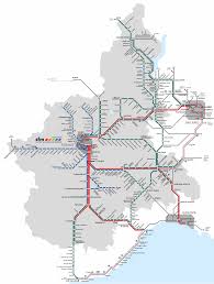 Grande mappa dettagliata di piemonte con città. Sfr Piemonte