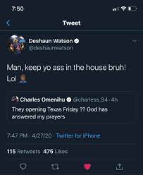 And claims afterward, she claims watson sent her a text message apologizing for his behavior. Deshaun Watson A True Leader On And Off The Field Texans