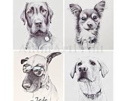 Custom Pet Portrait Pet Memorial Gift For Dog Dad Dog Mom Personalized Gift For Him For Her Animal Drawings Animal Portraits Drawing Custom Pet Portraits