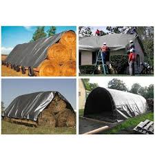 How do you keep a tarp from flapping? Home Garden Awnings Canopies 12 Mil Heavy Duty Canopy Tarp Silver 3pl Coated Tent Car Boat Cover Free Ship