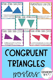 Congruent Triangle Posters Geometry Word Wall Free Math Lessons Math Posters High School Geometry Words