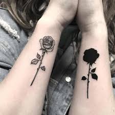 Polish your personal project or design with these black and white flower tattoos transparent png images, make it even more personalized and more attractive. Matching Black And White Roses Tattoogrid Net