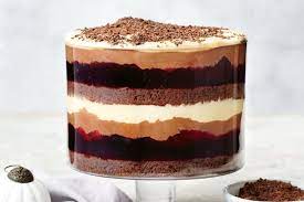 Coffee Hazelnut And Chocolate Mousse Trifle Recipe Chocolate Trifle Cold Desserts Trifle