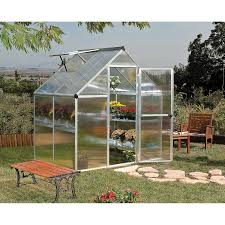 Das gewächshaus ist ein optischer pluspunkt im garten. Palram Gewachshaus Klein 2300 Inkl Stahlbodenrahmen 4 Mm Hkp Silber 2 3 M Kaufen Bei Obi Gartenstruktur Gewachshaus Polycarbonat Gewachshaus