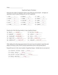 They do not include leading or trailing zeros. Significant Figures Worksheet Determine The Number Of Library