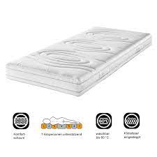 Preise vergleichen und bequem online bestellen! Matratze Lilly 90x200 Mit 7 Zonen Komfortschaumkern Hartegrad 2 Am Lager