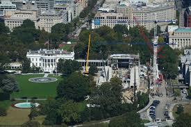 White House ballroom construction in 2026 with the secret donor list controversy backdrop