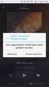 Jedoch wollte ich von whatsapp bilder downloaden und es ging nicht mehr, da wirklich mein interner speicherplatz voll war und ich vergessen hatte, die externe. Android Fehler Abspielen Fehlgeschlagen Der Angeforderte Inhalt Kann Nicht Geladen Werden Deezer Community