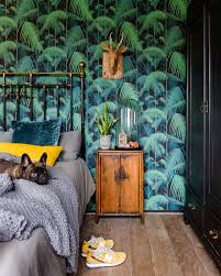 Slaapkamers En Interieurs Met Tropisch Behang Deco Chambre Jungle Papier Peint Tropical Idee Deco
