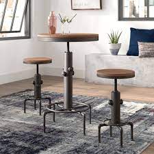 With 39 inches high wooden round table, the top has a specially designed. Modern Bar Stools 3 Piece Bar Stools Table Set Round Adjustable Counter Height Dining Chairs Pub Home Garden